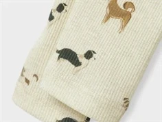 Name It long john peyote melange med hunde- leggings i råhvid med print af hunde